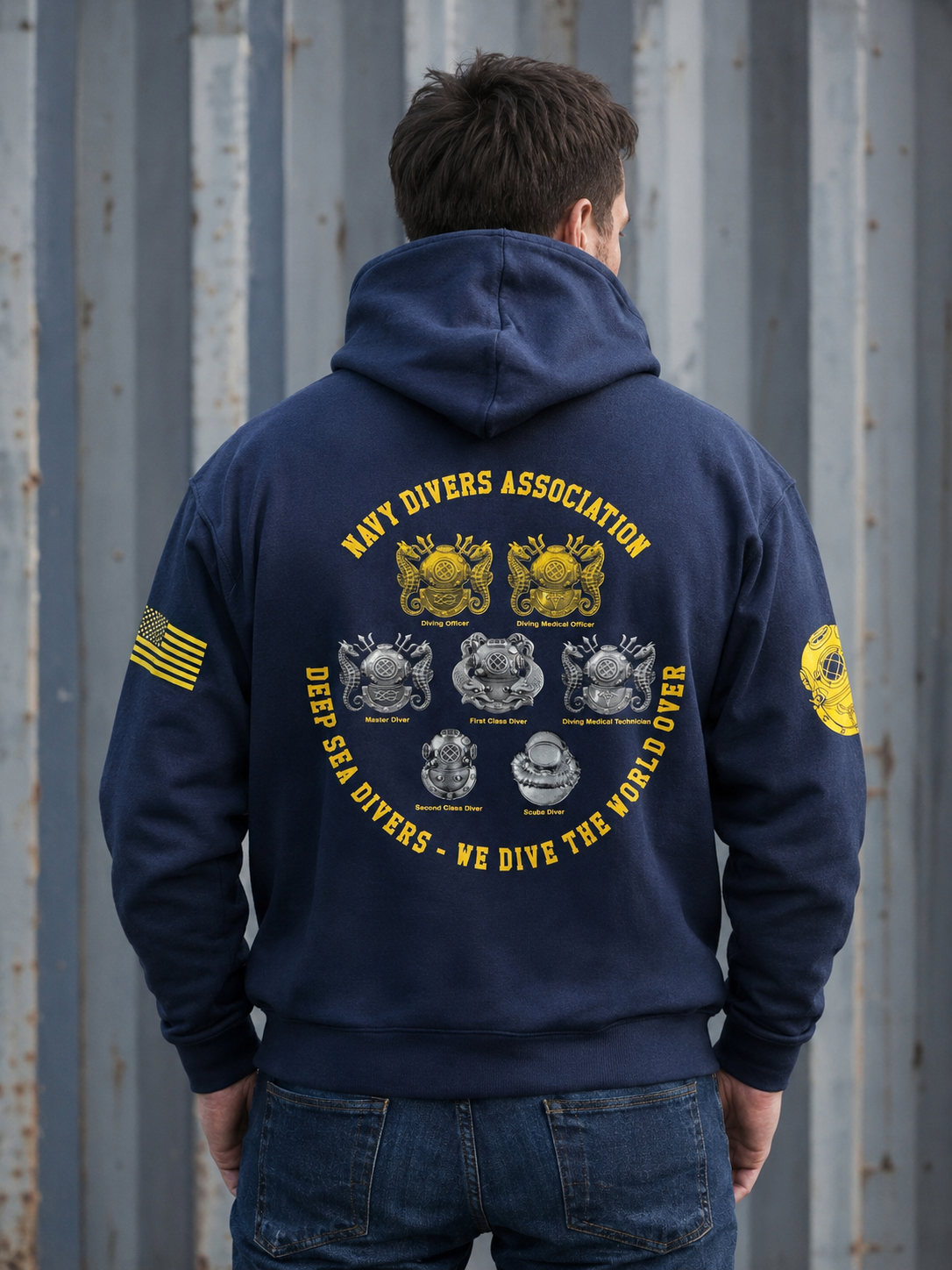 U.S. Navy Deep Sea Divers Hoodie – Blue
