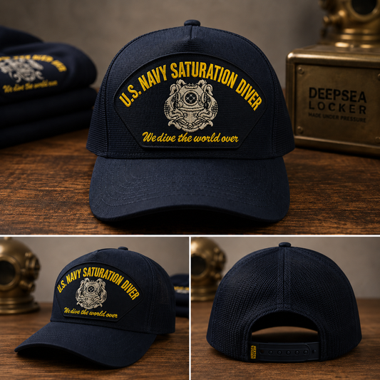 NAVY DEEP SEA™ SaturationvDiver Athletic Cap
