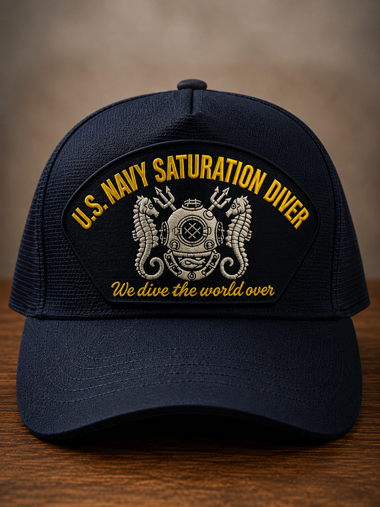 NAVY DEEP SEA™ SaturationvDiver Athletic Cap